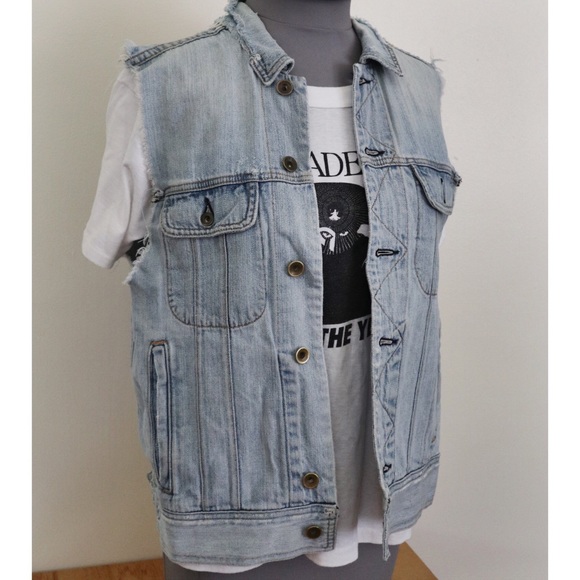 Rag And Bone Denim Vest- Size S fits like M/L - Picture 2 of 7